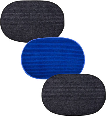 KUBER INDUSTRIES Wool Door Mat(Multicolor, Medium, Pack of 3)