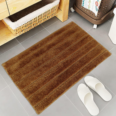 Manjeet Polyester Bathroom Mat(Mustard, Medium)