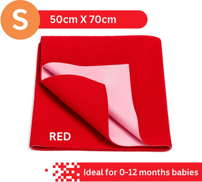 AWEJOY Fleece Baby Bed Protecting Mat(Red, Small)