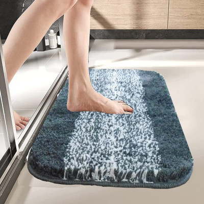 MODERN FAB Microfiber Bathroom Mat(Grey-MIX, Medium)