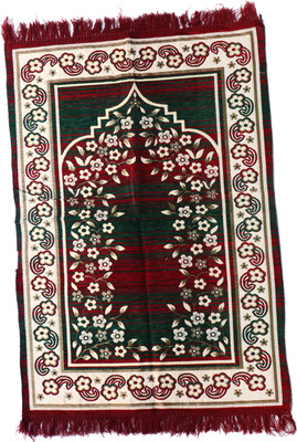 ADIRNY Cotton Prayer Mat(Maroon-A, Large)