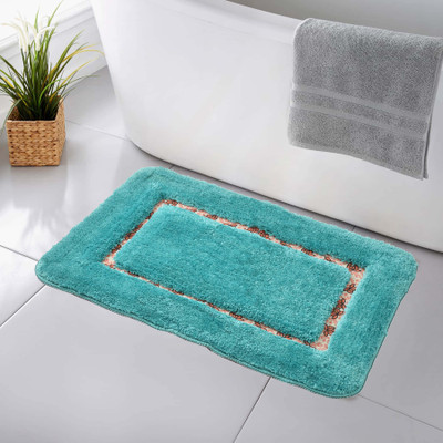 Slayy with Style Microfiber Door Mat(Dark Aqua, Medium)