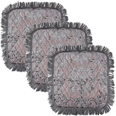 KUBER INDUSTRIES Velvet Prayer Mat(Gray, Medium, Pack of 3)