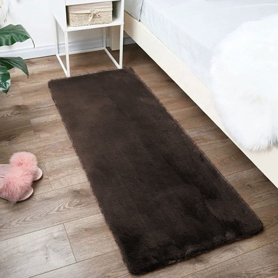 F i Polyester Door Mat(Chocolate, Small)