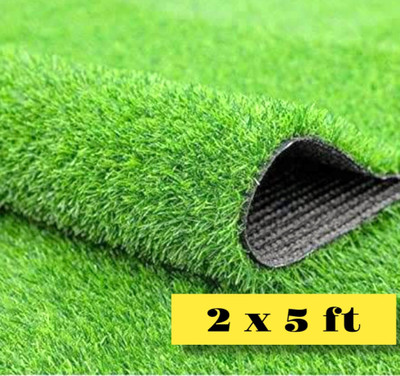 Everglow Artificial Grass, Plastic, PVC (Polyvinyl Chloride) Floor Mat(Green, Medium)