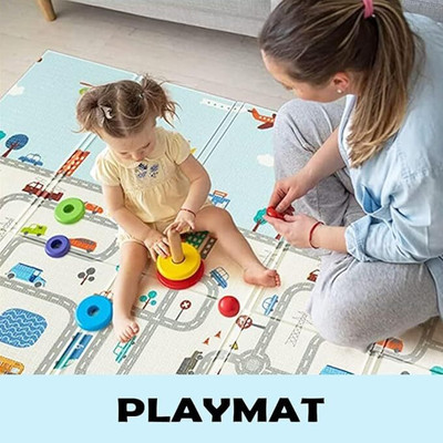 Mighty PP (Polypropylene) Baby Play Mat(Multicolor, Large)