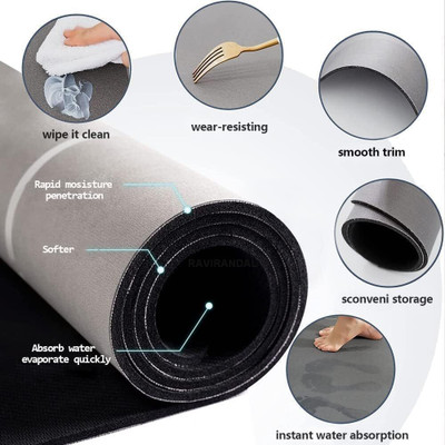 NRG Rubber Floor Mat(Grey, Large, Pack of 2)