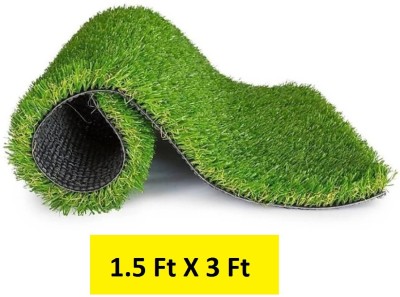 COMFY HOME Green Polypropylene Carpet(1 ft,  X 3 ft, Rectangle)