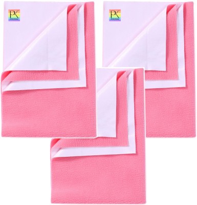 Poorak Cotton Baby Bed Protecting Mat(Pink, Extra Large, Pack of 3)