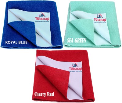 Totsnap Fleece, Rubber Baby Bed Protecting Mat(Sea Green ,Red,Royal Blue, Medium, Pack of 3)