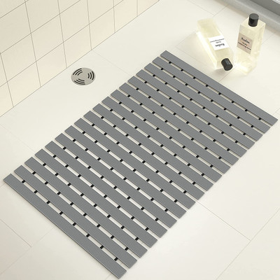F i Rubber Door Mat(Grey, Small)