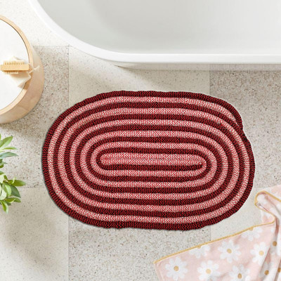 ADGARG Polyester Floor Mat(Maroon, Large)