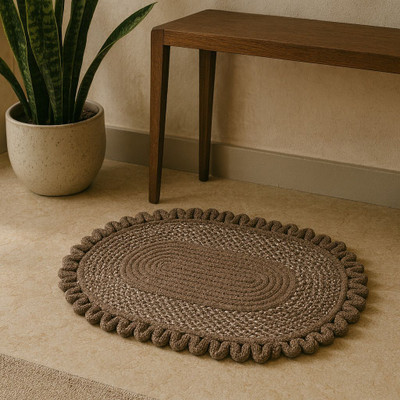 ELEGANT WEAVERS Microfiber Door & Floor Mat(Khaki, Medium)