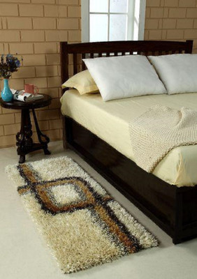 TURIYA Polyester Floor Mat(Cream, Medium)
