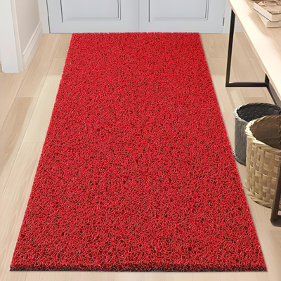 KUBER INDUSTRIES Rubber Floor Mat(Red, Medium)