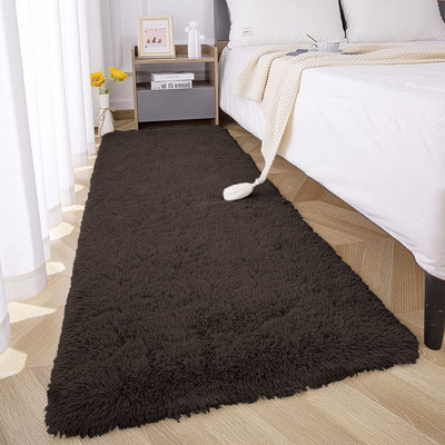 F i Microfiber Door Mat(Chocolate, Small)