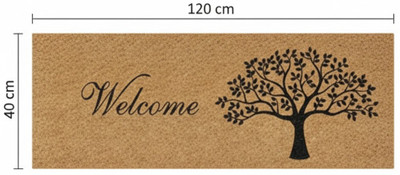 SANGAAL Coir Door & Floor Mat(Brown, Extra Large)