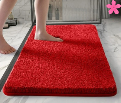 HOWNICE Cotton Door Mat(Red, Medium)
