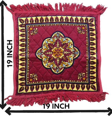 BARKOPETU Velvet Prayer Mat(Maroon, Medium, Pack of 2)