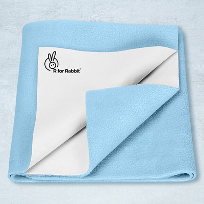 R for Rabbit Polyester Baby Bed Protecting Mat(Blue, Small)