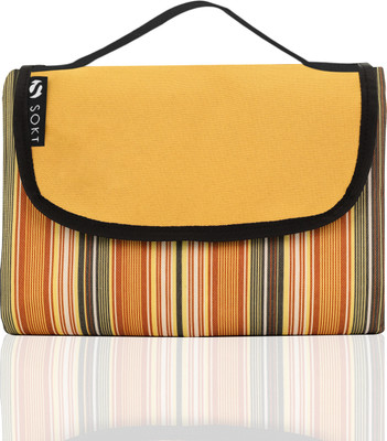 SOKT Polyester Chatai Mat(Yellow, Large)