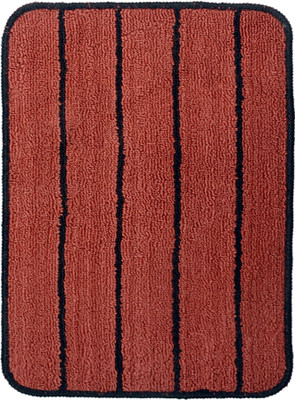 Saral Home Polyester Bathroom Mat(Maroon, Medium)