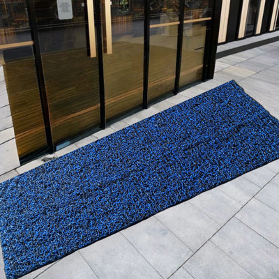 VSTUCART Rubber Door Mat(BLUE BLACK, Extra Large)
