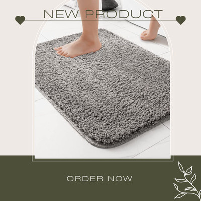 Slayy with Style Microfiber Door Mat(Grey, Large)