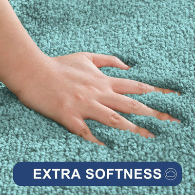 F i Microfiber Door Mat(Aqua, Small)