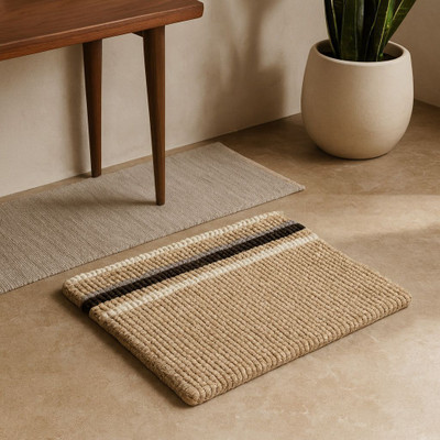 ELEGANT WEAVERS Microfiber Door & Floor Mat(Beige, Medium)
