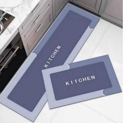 Heinriched Rubber Door Mat(Blue, Multicolor, Large, Pack of 2)