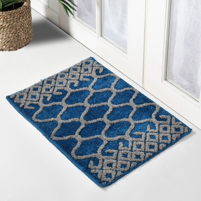 MINGET Microfiber Door Mat(Doormat120Blue, Large)