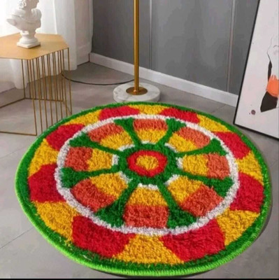 Rylie Cotton Door Mat(Yellow Multicolor, Medium)