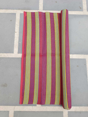 CHIKU CHERRY PP (Polypropylene) Chatai Mat(Multicolor, Free)