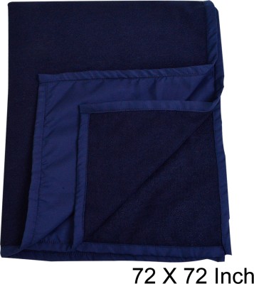 ADBENI HOME Cotton Baby Bed Protecting Mat(Navy Blue, Extra Large)