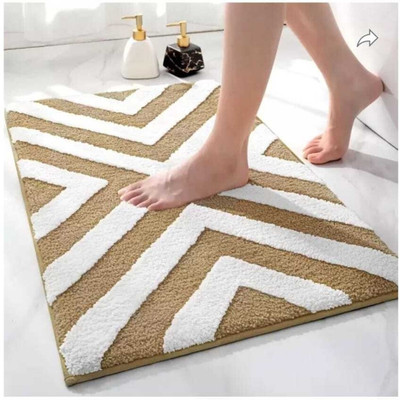RJS Microfiber Door Mat(Brown, Small)