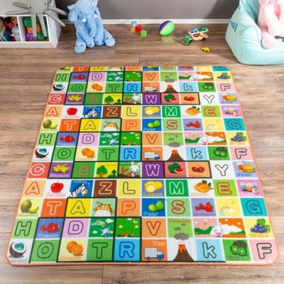 Ravi Handloom Nylon Baby Play Mat(Multicolor, Large)