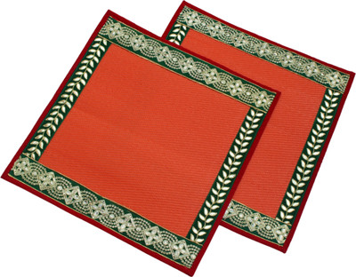 sajawat Plastic Chatai Mat(Orange, Medium, Pack of 2)