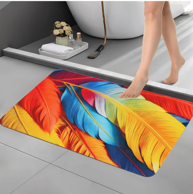 BELLA TRUE Rubber Bathroom Mat(Multicolor, Medium)
