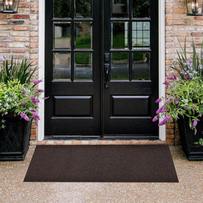 Shoppingzone PVC (Polyvinyl Chloride) Door Mat(Dark-Brown-Cushion-Mat, Large)