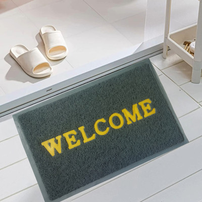 sk gobal PVC (Polyvinyl Chloride) Door & Floor Mat(Grey, Medium)