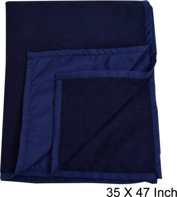 ADBENI HOME Cotton Baby Bed Protecting Mat(Navy Blue, Medium)