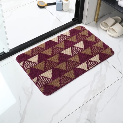 HOKiPO Microfiber Bathroom Mat(Soft Bath Mats for Bathroom, Home - Magenta, 50x80cm, AR-2677-PR, Large)