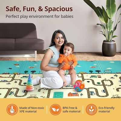 Mighty PP (Polypropylene) Baby Play Mat(Multicolor, Extra Large)