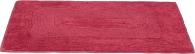 Black Gold Cotton Door Mat(Dark Pink, Medium)