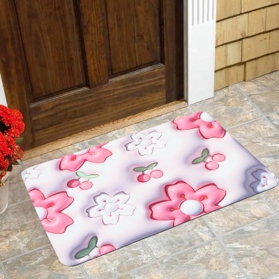 Dakshya Industries PVC (Polyvinyl Chloride) Door Mat(Pink, Large)