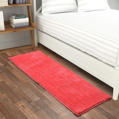 MAA HOME CONCEPT Microfiber Floor Mat(PINK SOLID, Extra Large)