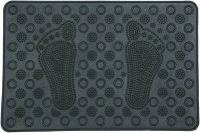 Shubham Collection Rubber Door Mat(Black, Medium, Pack of 2)
