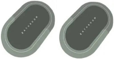 Jollity Silicone, PVC (Polyvinyl Chloride) Door Mat(Multicolor, Pack of 2, Medium)