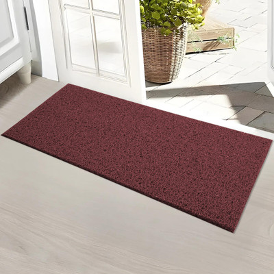 KUBER INDUSTRIES Rubber Floor Mat(Maroon, Medium)